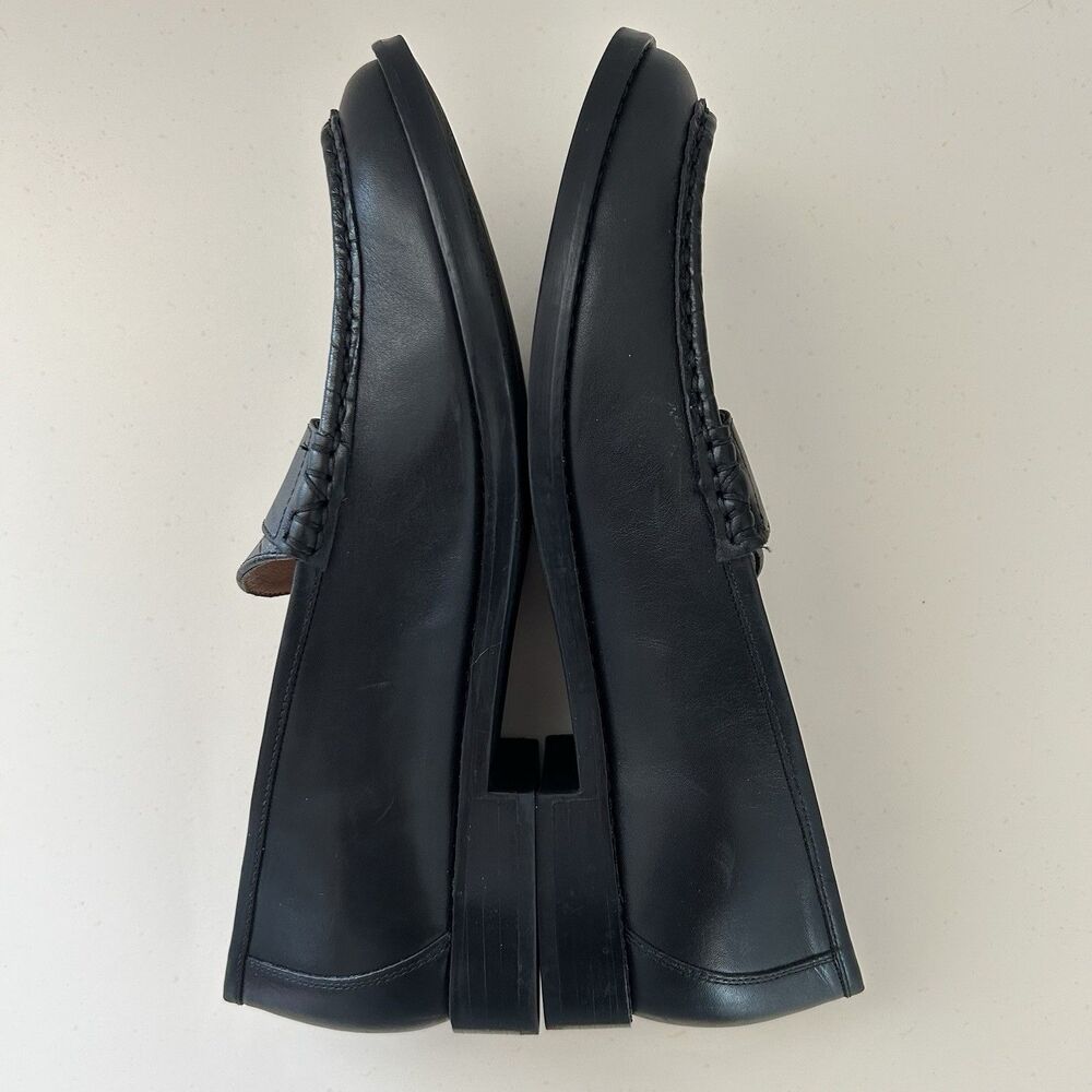 Vionic Waverly Croc Penny Loafers Shoes Womens Size 9.5 Black Leather Orthotic - Picture 8 of 10